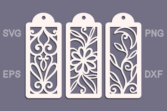 3 Laser Cut Bookmarks SVG Files for Elegant Reading