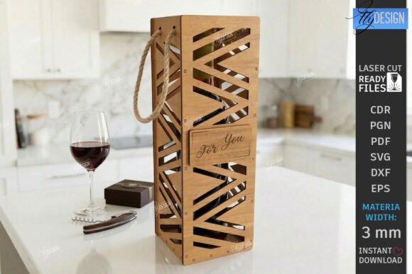 3D Wine Bottle Gift Box Laser Cut: Elegant Packaging for Any Occasion