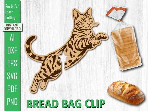 Add a Pinch of Humor to Your Kitchen with a Jumping Cat Bread Clip