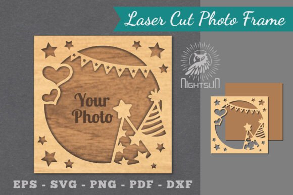 Birthday Laser Cut Photo Frame 6: Creative Design Files
