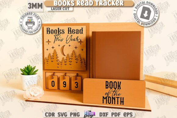 Books Read Tracker Laser Cut: A Stylish Home Décor Accent