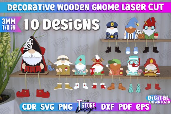 Charming Wooden Gnomes for Your Laser Cutting Projects