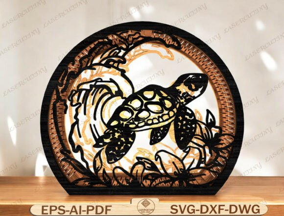Create a Soothing Ocean Ambiance with a Sea Turtle Lantern Laser Cut File