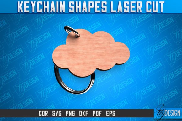 Create Custom Accessories with Cloud Keychain Shapes Laser Cut SVG
