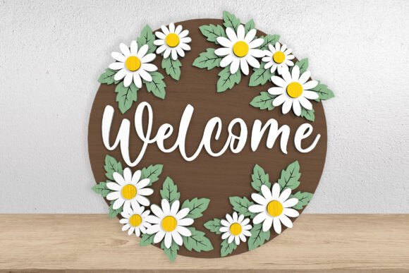 Daisy Welcome Sign SVG: A Modern Design Asset