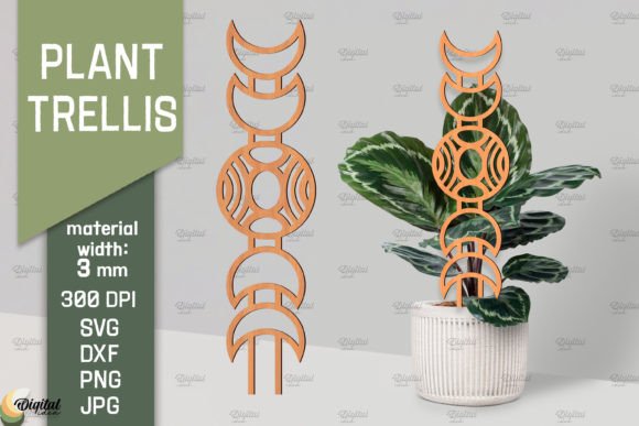 Elegant Plant Trellis Lasercut Designs & Stakes SVG
