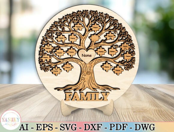 Personalized Family Name Laser Cut File: A Meaningful Design Asset