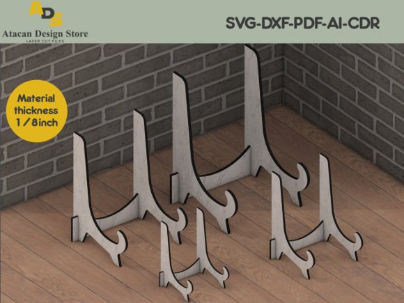 Wood Pic Easels Stand / Plate Holders for Laser Crafting
